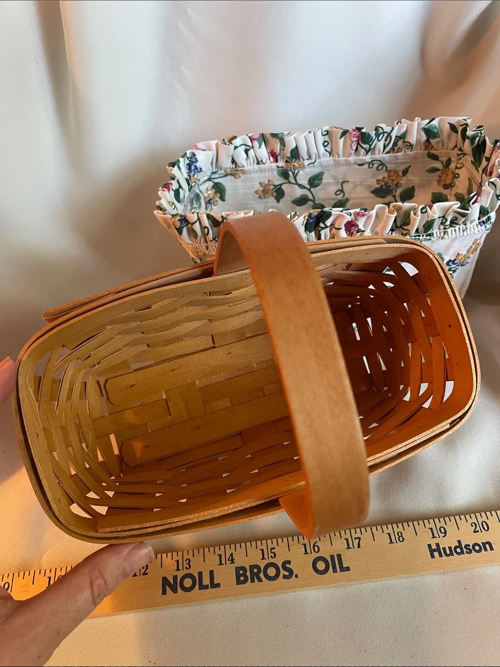 Longaberger candle basket with liner and protector